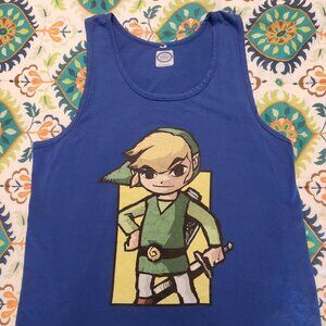 Men's Nintendo Legend Of Zelda Link Tank Top- Size Medium